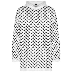 keffiyeh Plush Unisex Long Hoodie