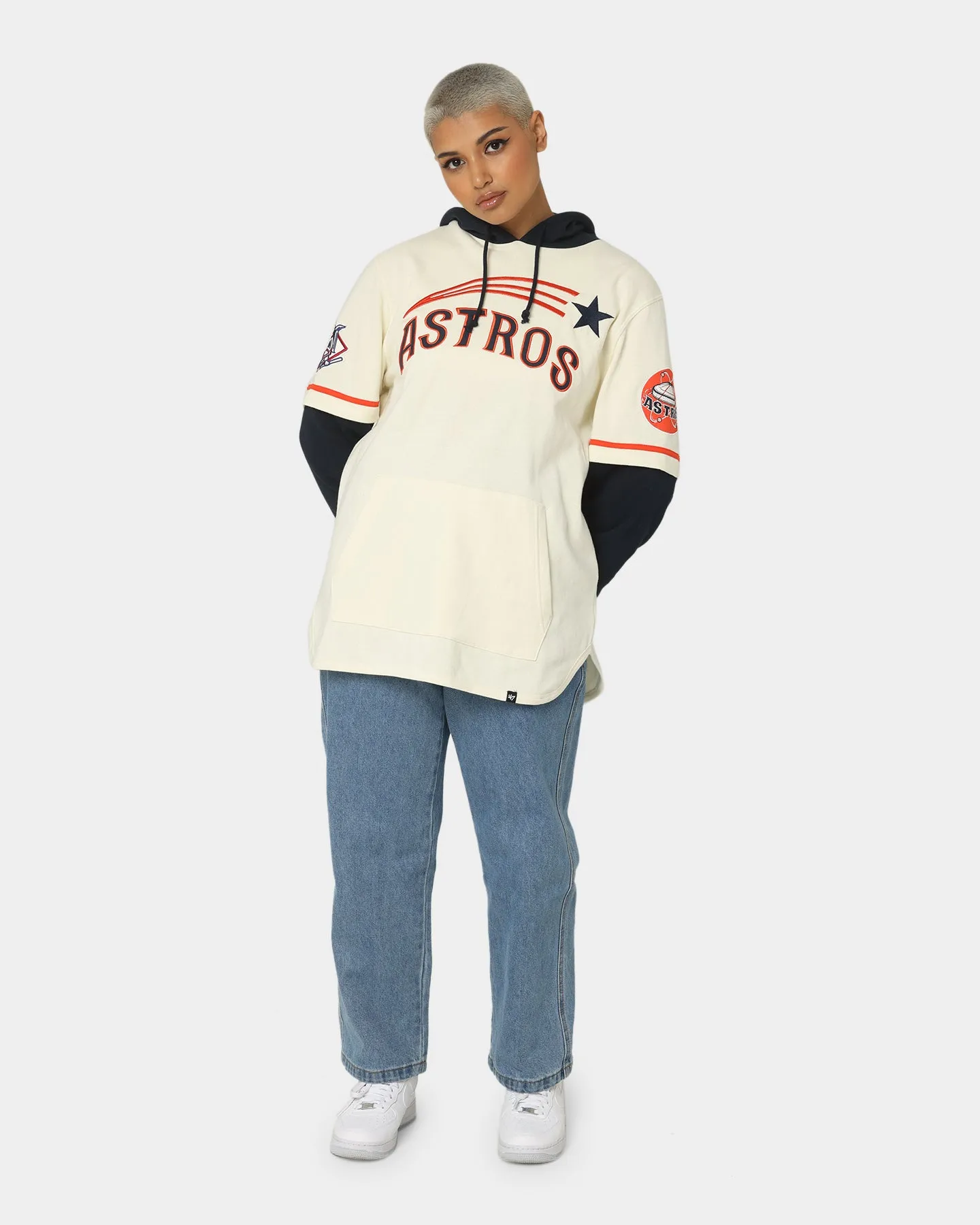 47 Brand Houston Astros Shortstop Hoodie Cream