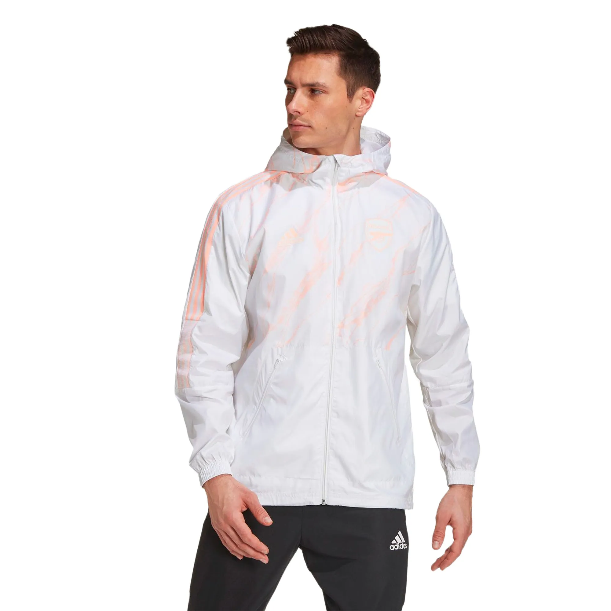 adidas Men's Arsenal 2021 Windbreaker White