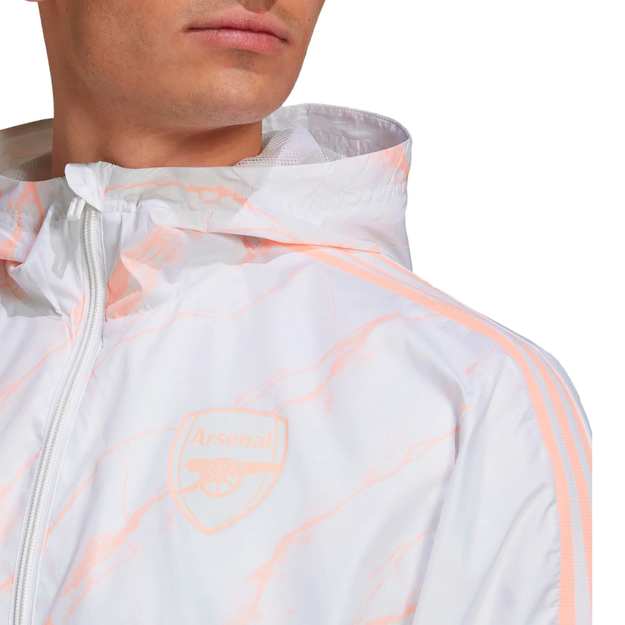 adidas Men's Arsenal 2021 Windbreaker White