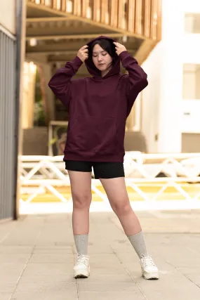 Basic Maroon Winter Hoodies