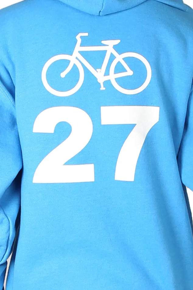 Bicycle 27 Hoodie Sky Blue