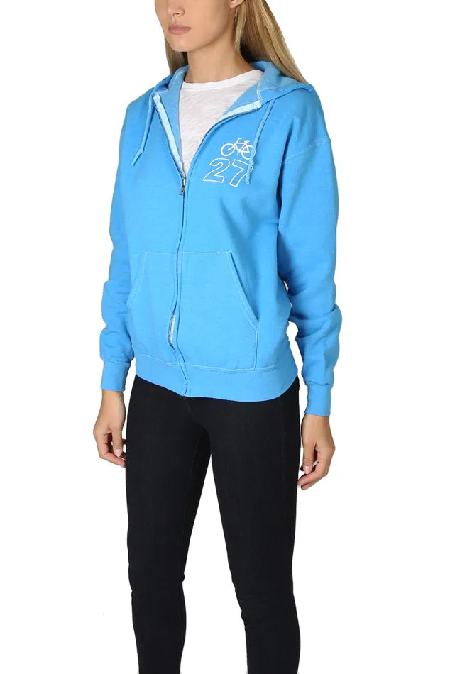 Bicycle 27 Hoodie Sky Blue