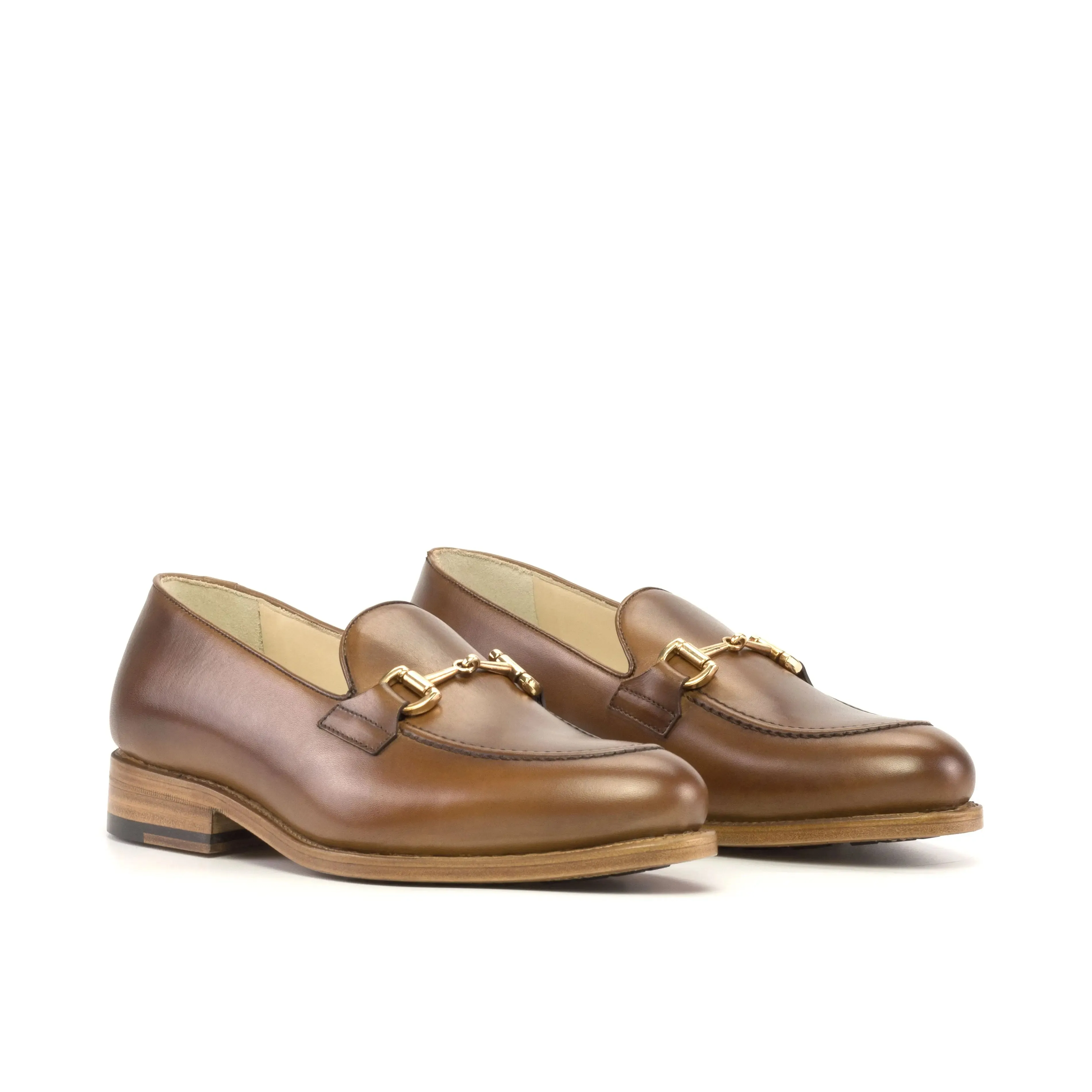 DapperFam Luciano in Med Brown Men's Italian Leather Loafer