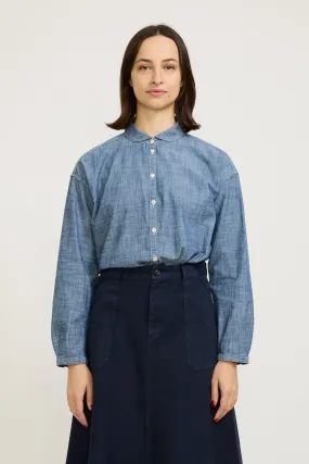 Earth Marianne Long Sleeve Shirt Indigo Light