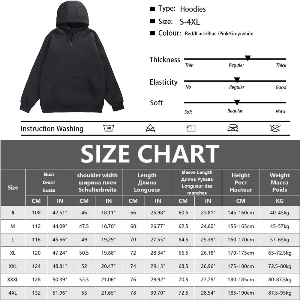 Fashion Men's Hoodie Casual Hoodies Pullovers Sweatshirts Men's Top Solid Color Hoodies Sweatshirt Male