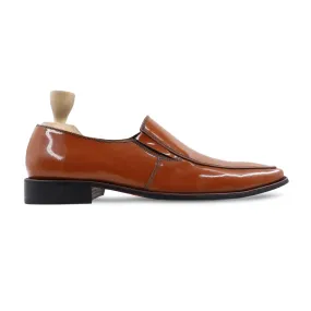 Halo - Men's Orange Tan Patent Leather Loafer