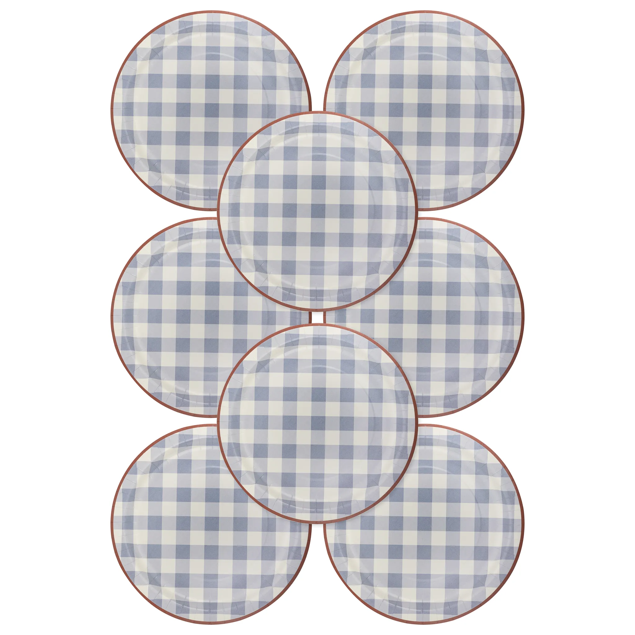 HAM1040 - Hamptons Chambray Gingham Paper Plate