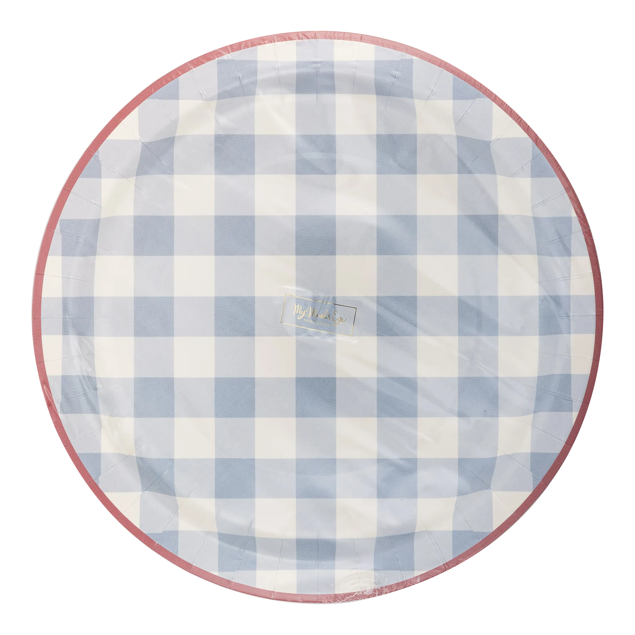 HAM1040 - Hamptons Chambray Gingham Paper Plate