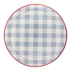 HAM1040 - Hamptons Chambray Gingham Paper Plate