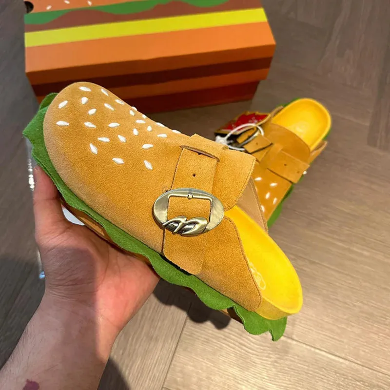 Hamburger Style Casual Beach Slippers