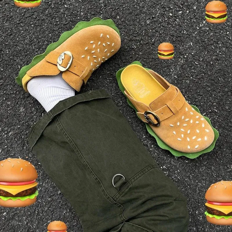 Hamburger Style Casual Beach Slippers