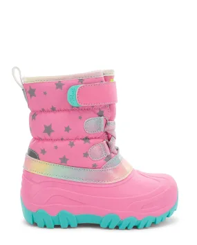 Kids Ascend Faux Fur Cold Weather Boot - Pink