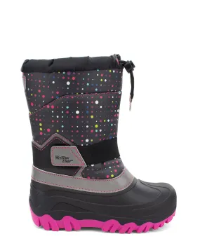 Kids Blizzard Youth Cold Weather Boot - Black/Pink