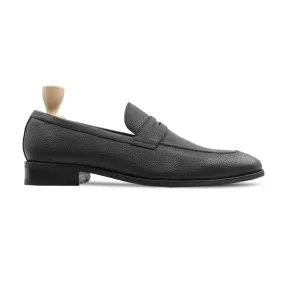 Litija - Men's Black Pebble Grain Leather Loafer