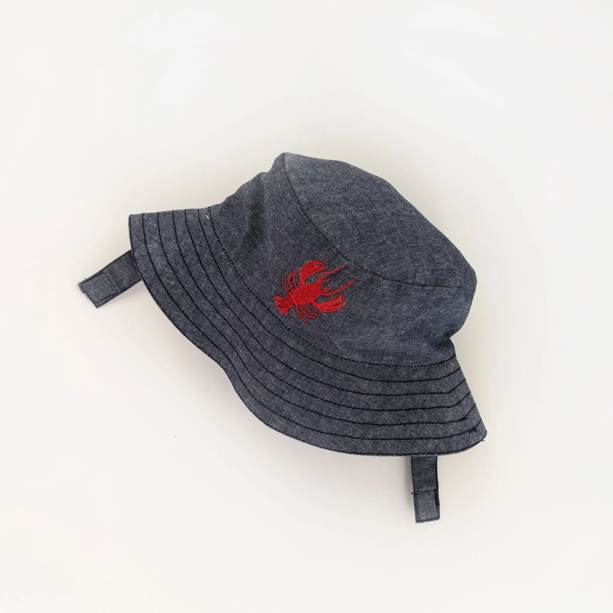 Lobster UPF 25  Chambray Bucket Hat for Babies and Toddlers