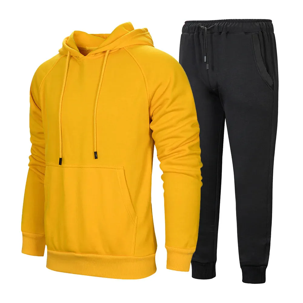 Men's Casual Loose Hooded Hodies Joggers Two-Piece Set