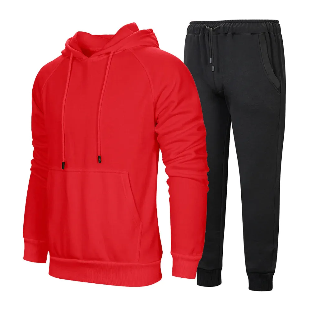 Men's Casual Loose Hooded Hodies Joggers Two-Piece Set