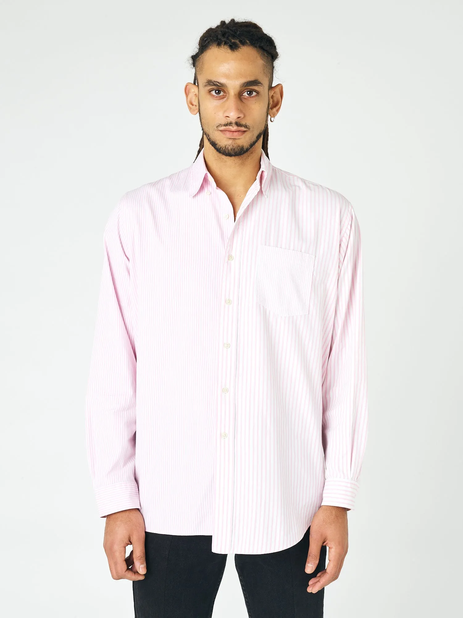 Men's Diana Shirt Stripe Cotton Pink