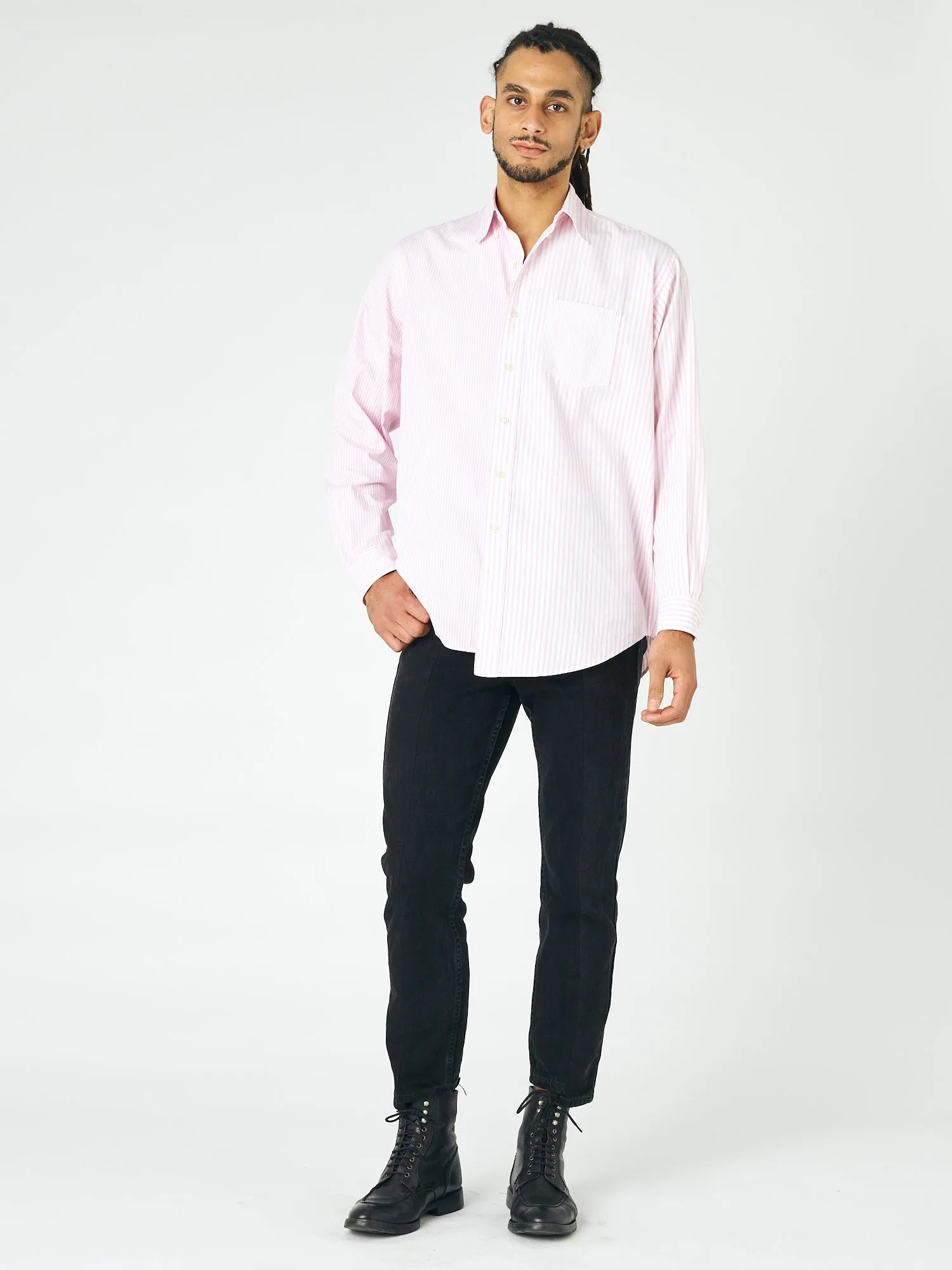 Men's Diana Shirt Stripe Cotton Pink