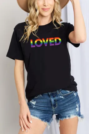 Simply Love, LOVED Graphic Cotton T-Shirt