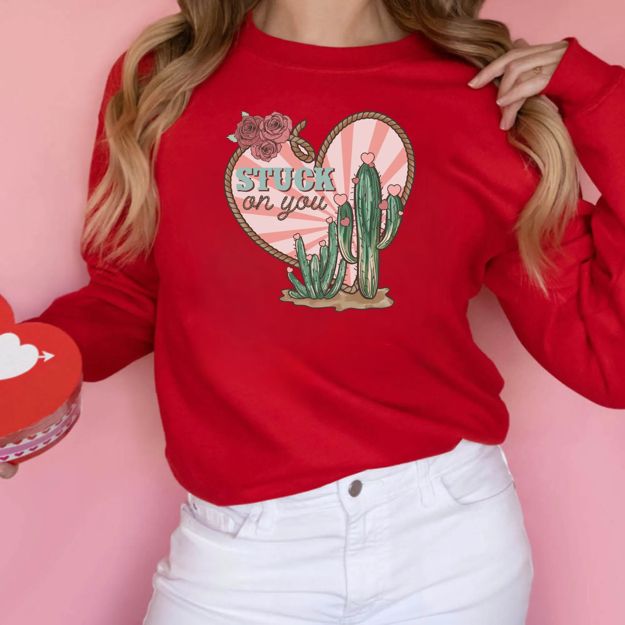 Stuck On You Valentine's Day Sweatshirt