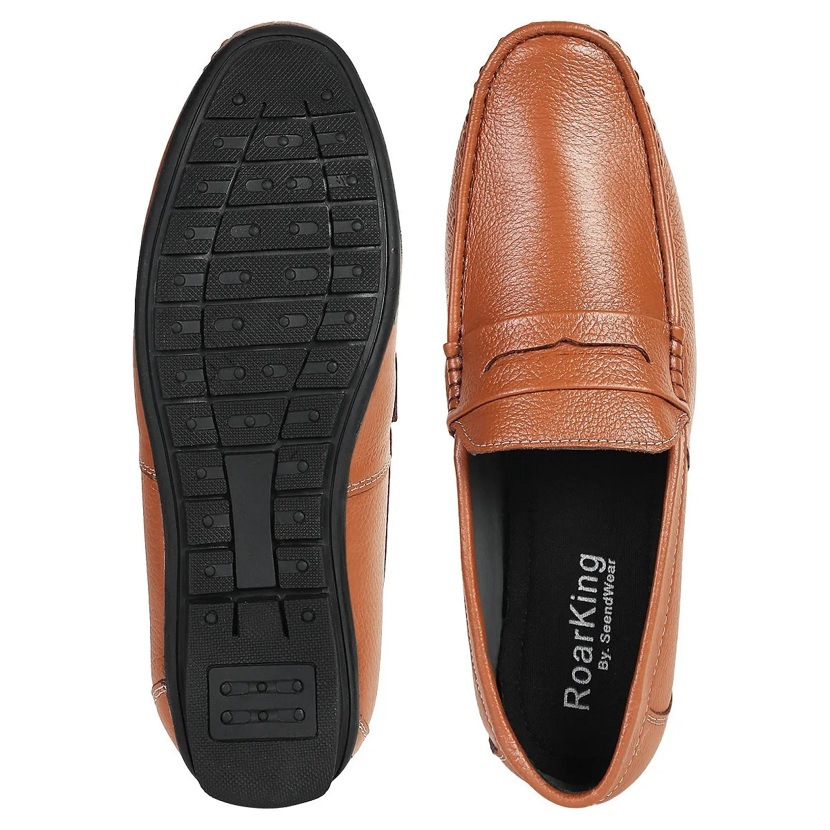 Tan Leather Loafers for Men