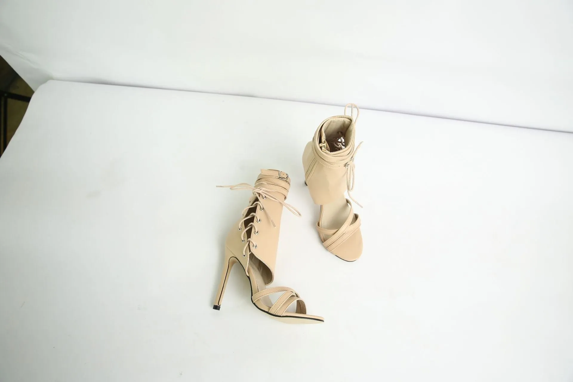 Thin High Heel Strappy Roman Sandals