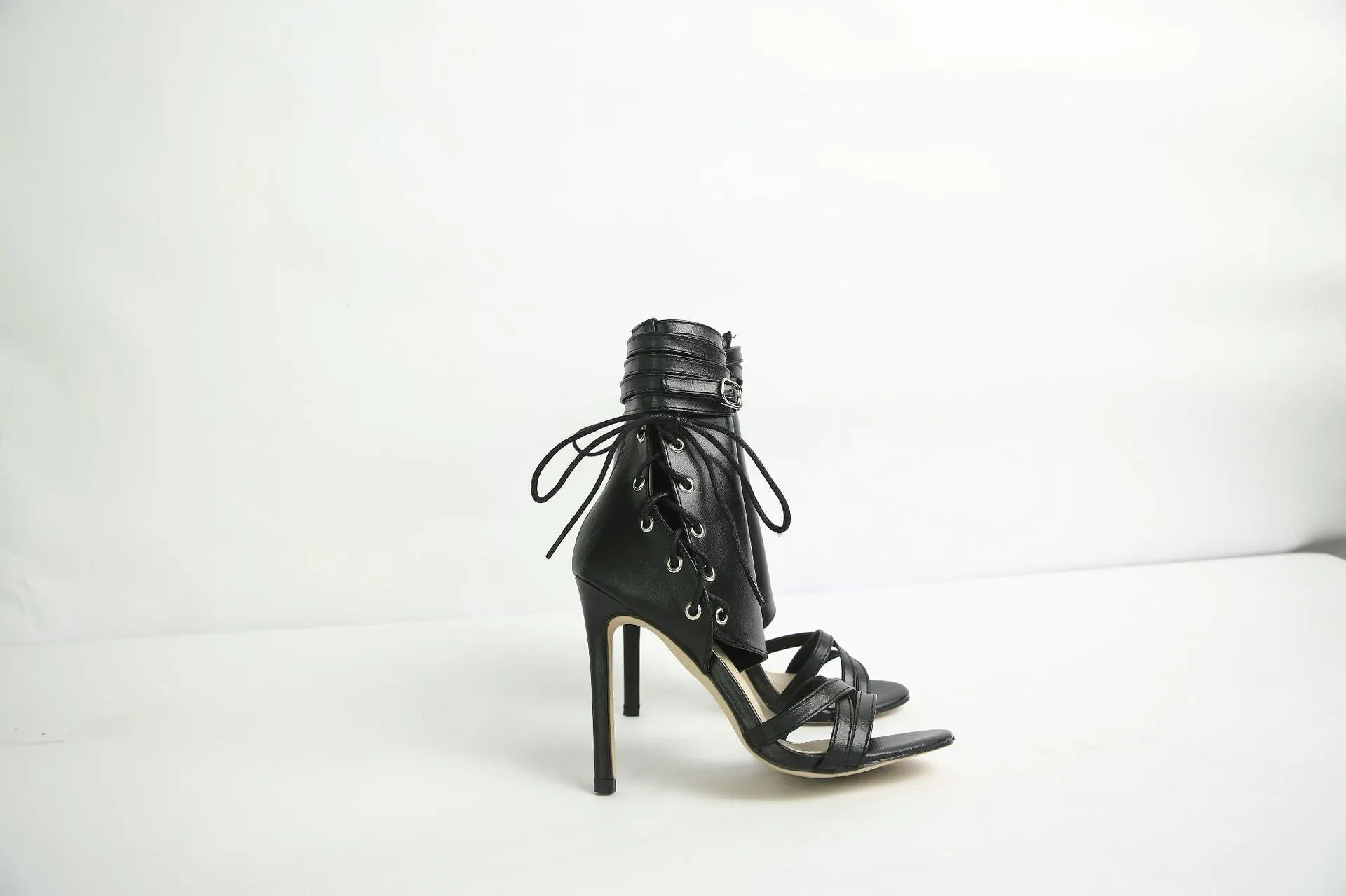 Thin High Heel Strappy Roman Sandals