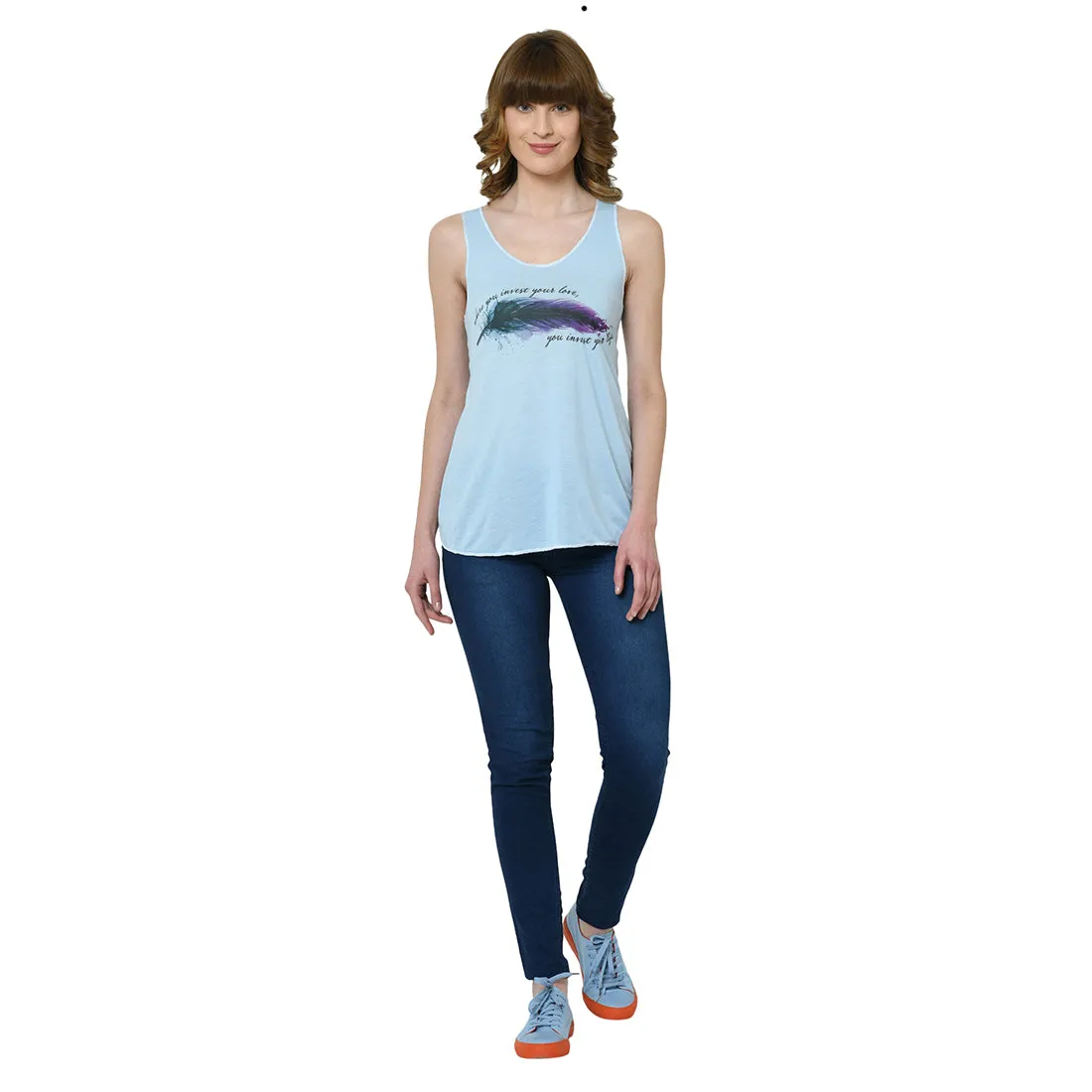 Vimal Jonney Blue Tank Top For Women's