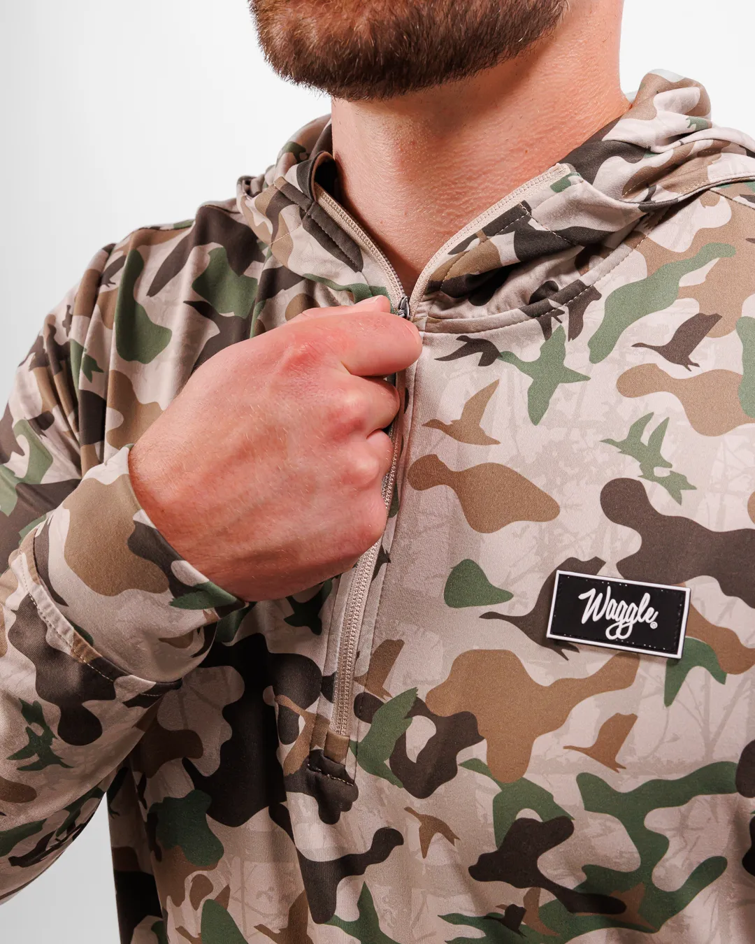 Waterfowl Camo Zip Hoodie